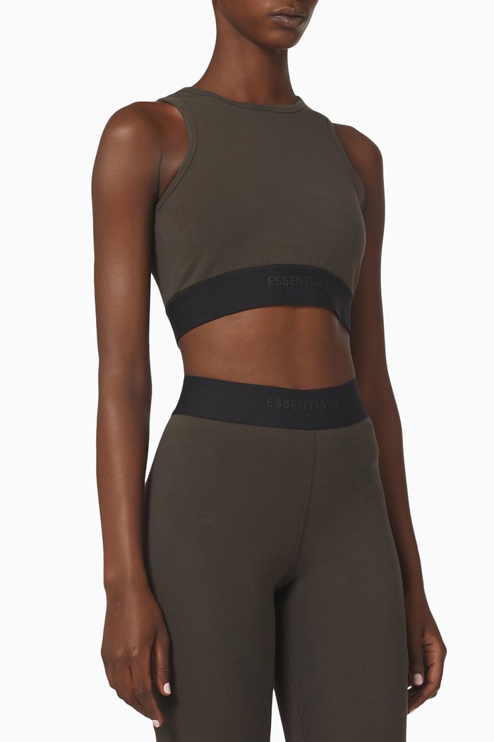 

Essentials Sports Tank Top in Stretch Jersey, Black