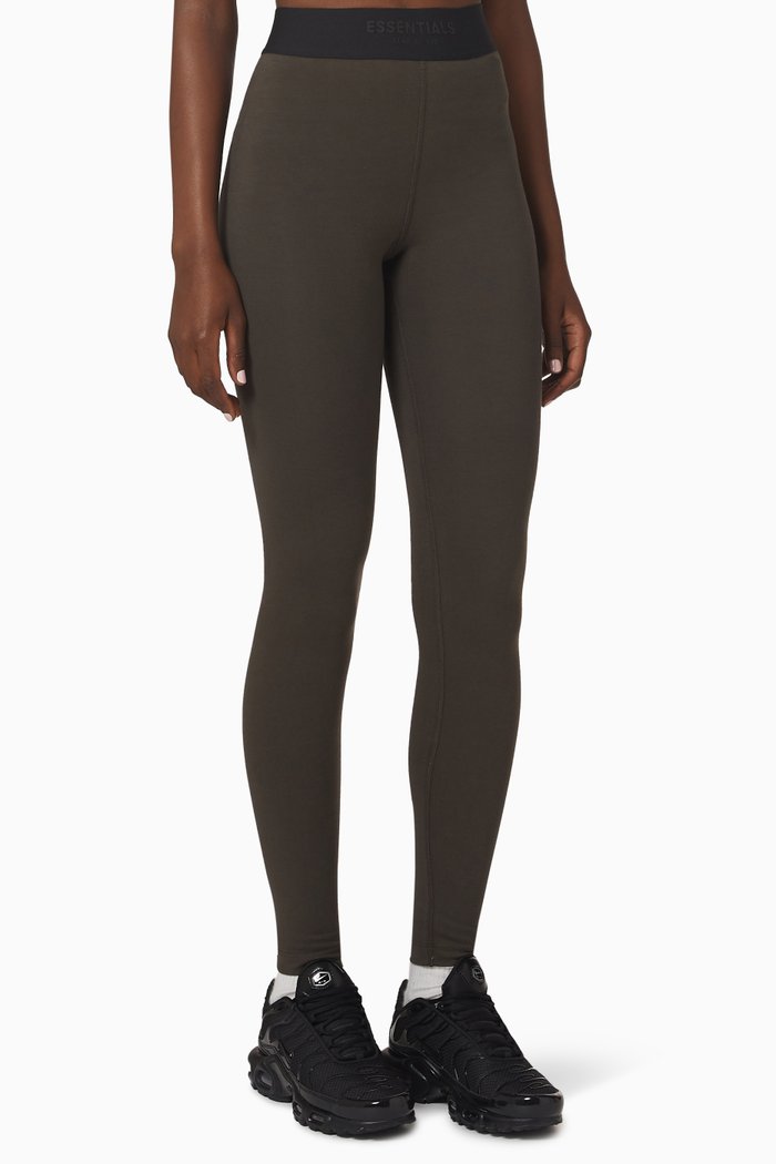 

Essentials High-waist Leggings in Stretch Jersey, Black