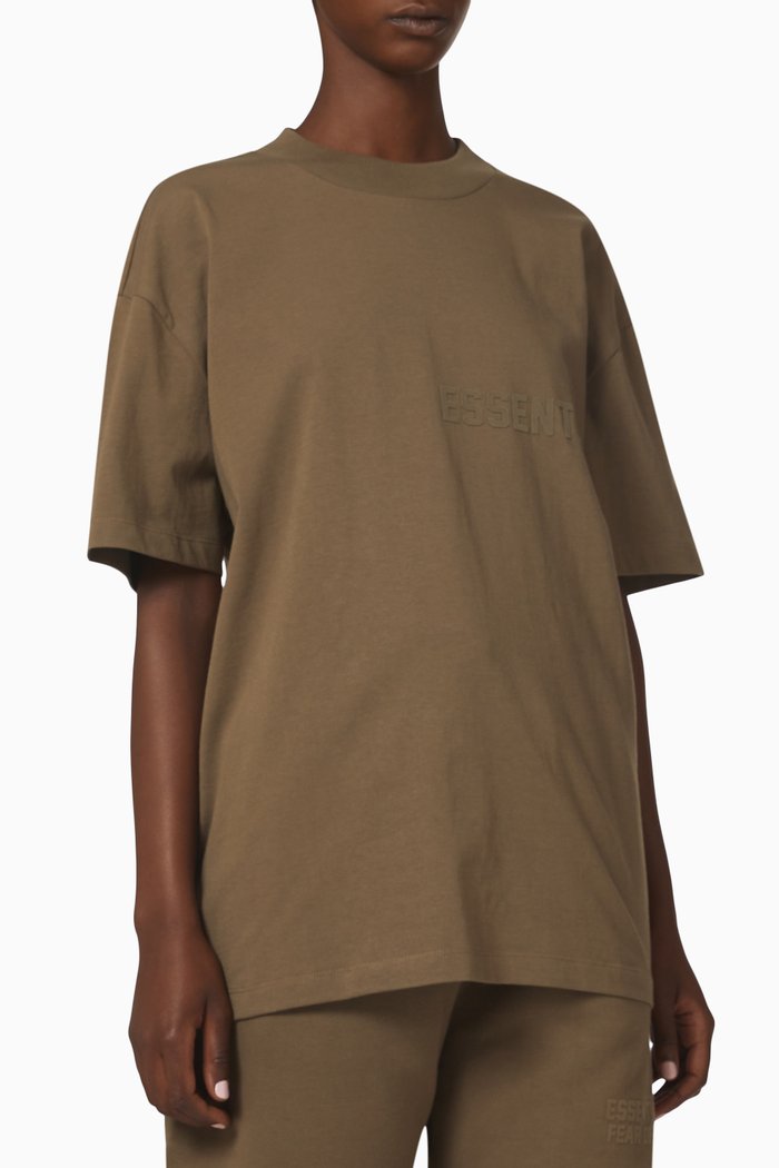 

Essentials Oversized T-shirt in Core Jersey, Brown