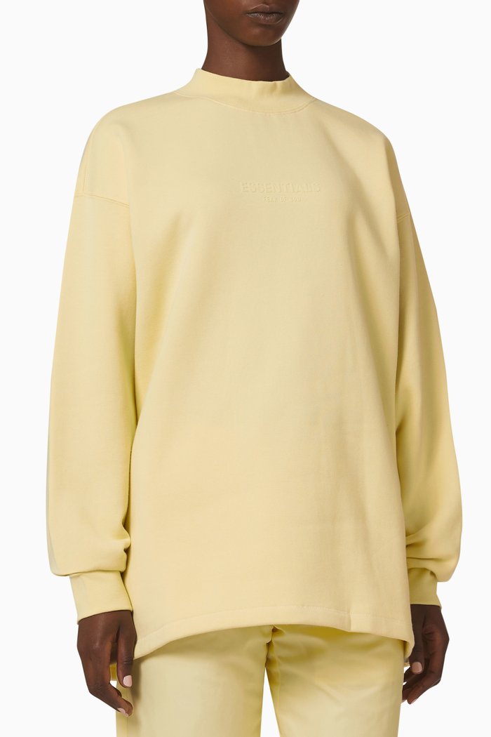 

Oversized Sweatshirt in Fleece, Neutral