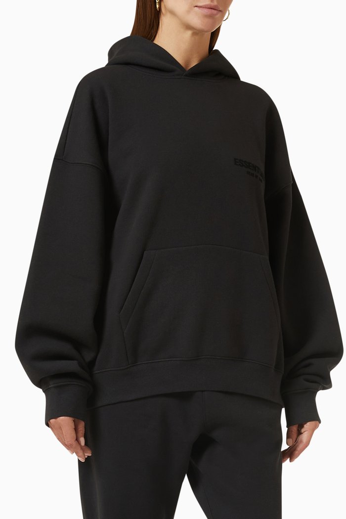

Essentials Hoodie in Fleece, Black