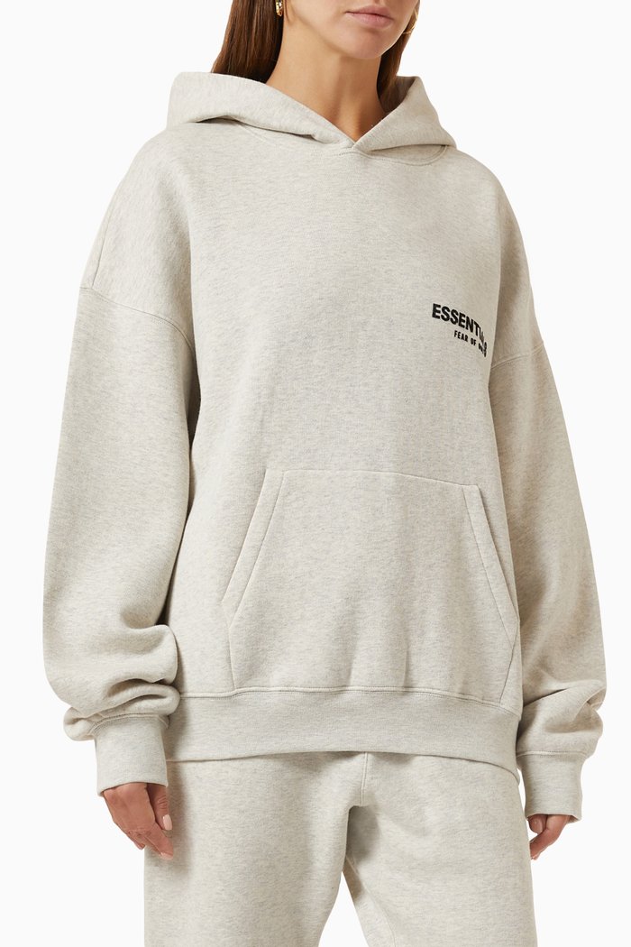 

Essentials Hoodie in Fleece, Grey