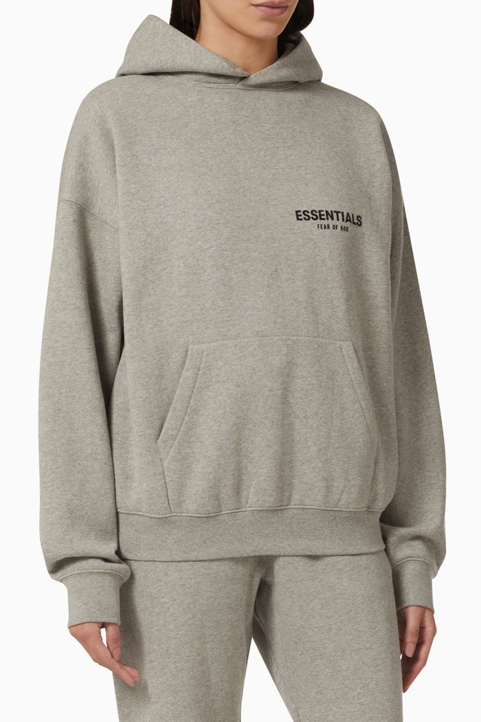

Essentials Hoodie in Fleece, Grey