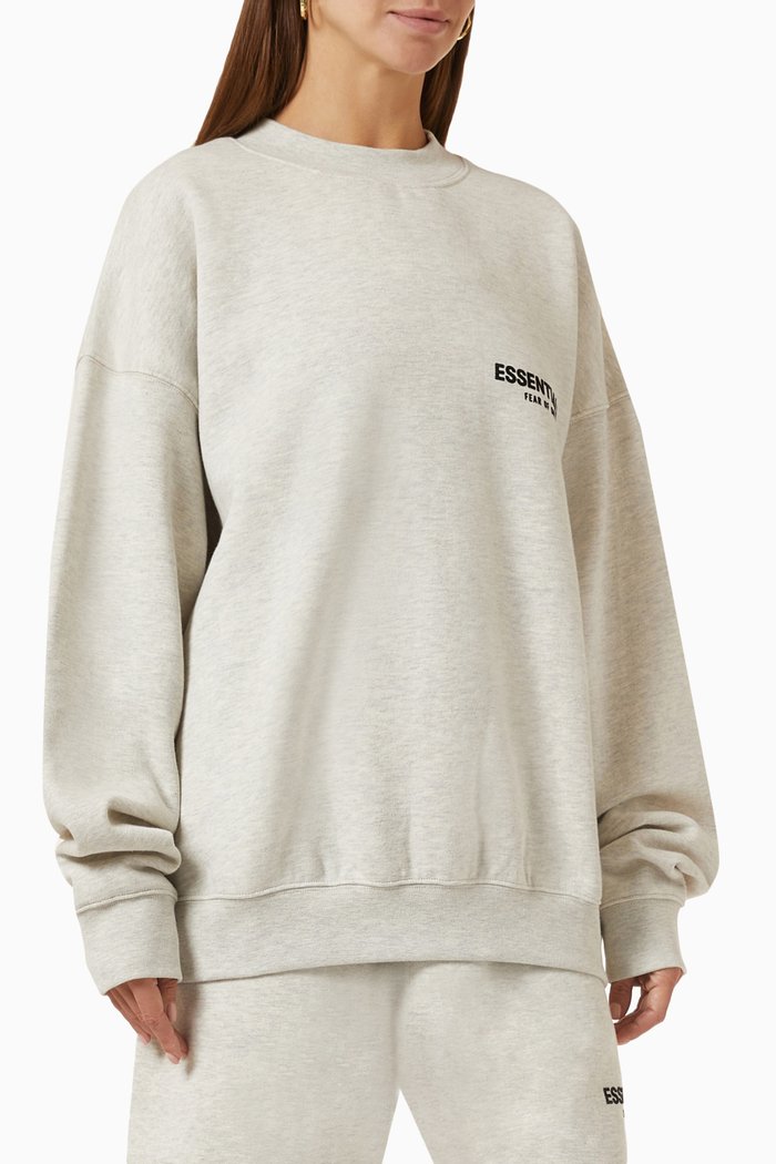 

Essentials Crewneck Sweatshirt in Fleece, Grey