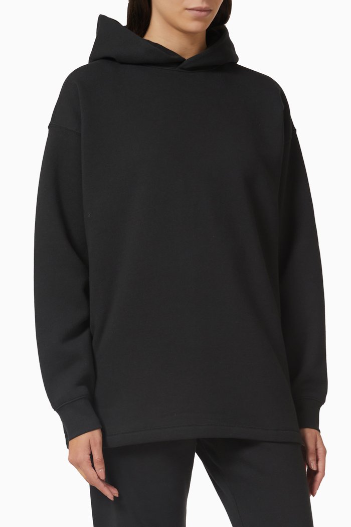 

Relaxed Hoodie in Fleece, Black