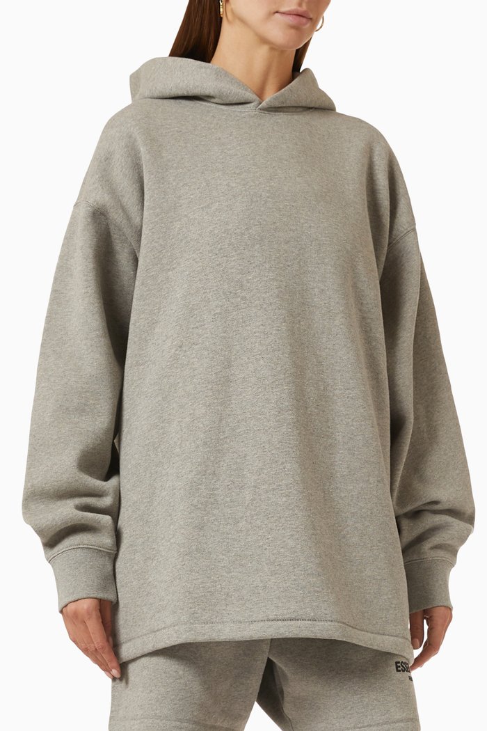 

Relaxed Hoodie in Fleece, Grey