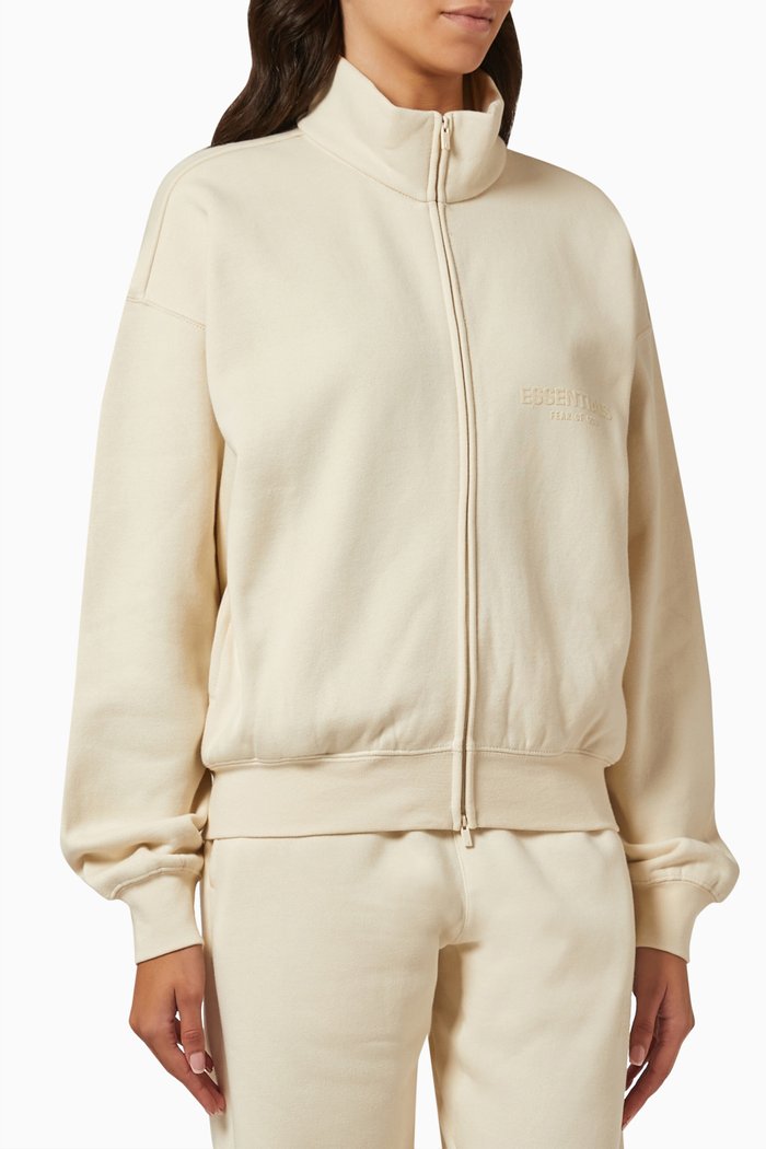 

Essential Zip Sweatshirt in Core Fleece, Neutral