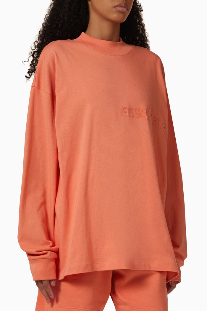 

Core Logo Long-sleeve T-shirt in Jersey, Pink