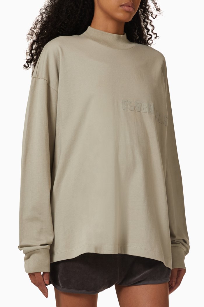 

Core Logo Long-sleeve T-shirt in Jersey, Grey