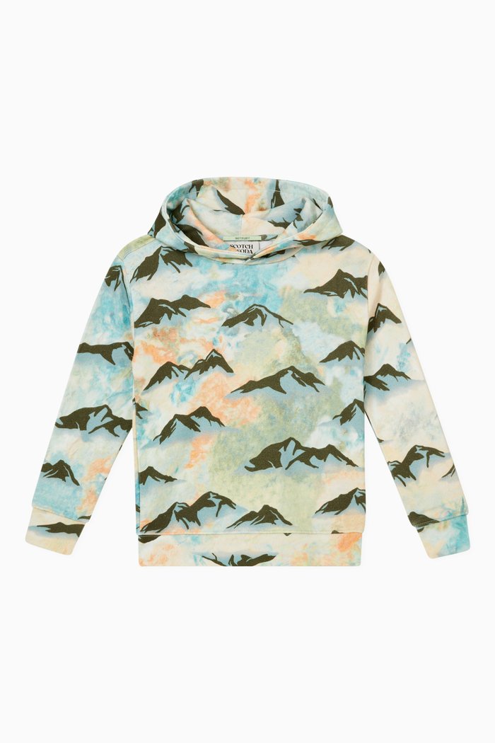 

Printed Sweatshirt in Cotton, Multicolour