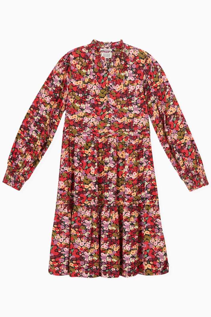 Floral Print Dress in Viscose, Multicolour