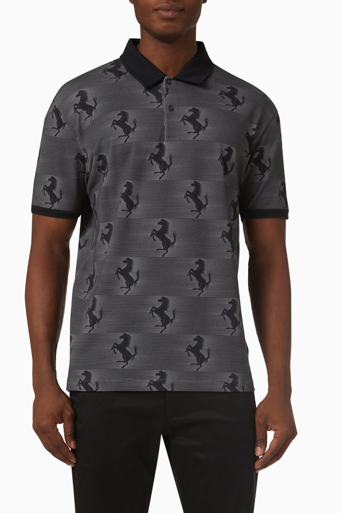 

Logo Polo Shirt in Organic Cotton, Grey