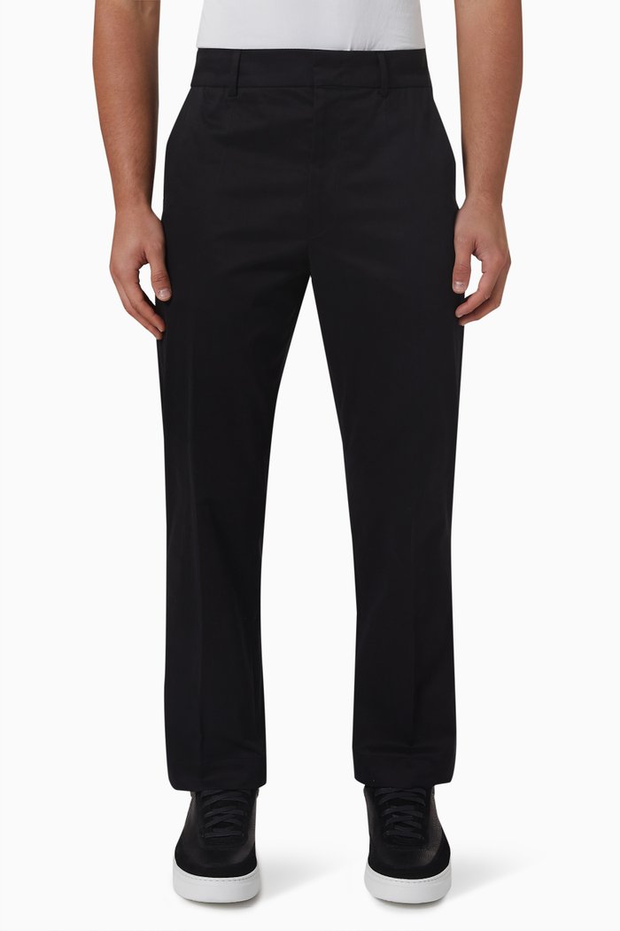 

Chino Pants in Stretch-cotton, Black