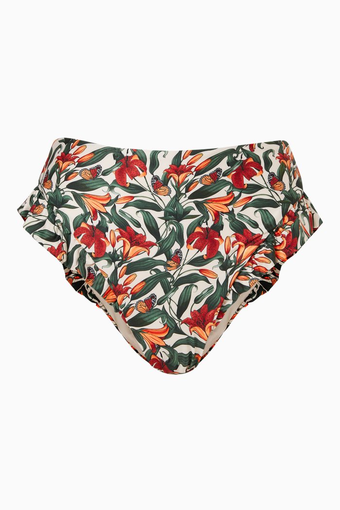 

Jengibre Floral Bikini Bottoms in Recycled Fabric, Multicolour