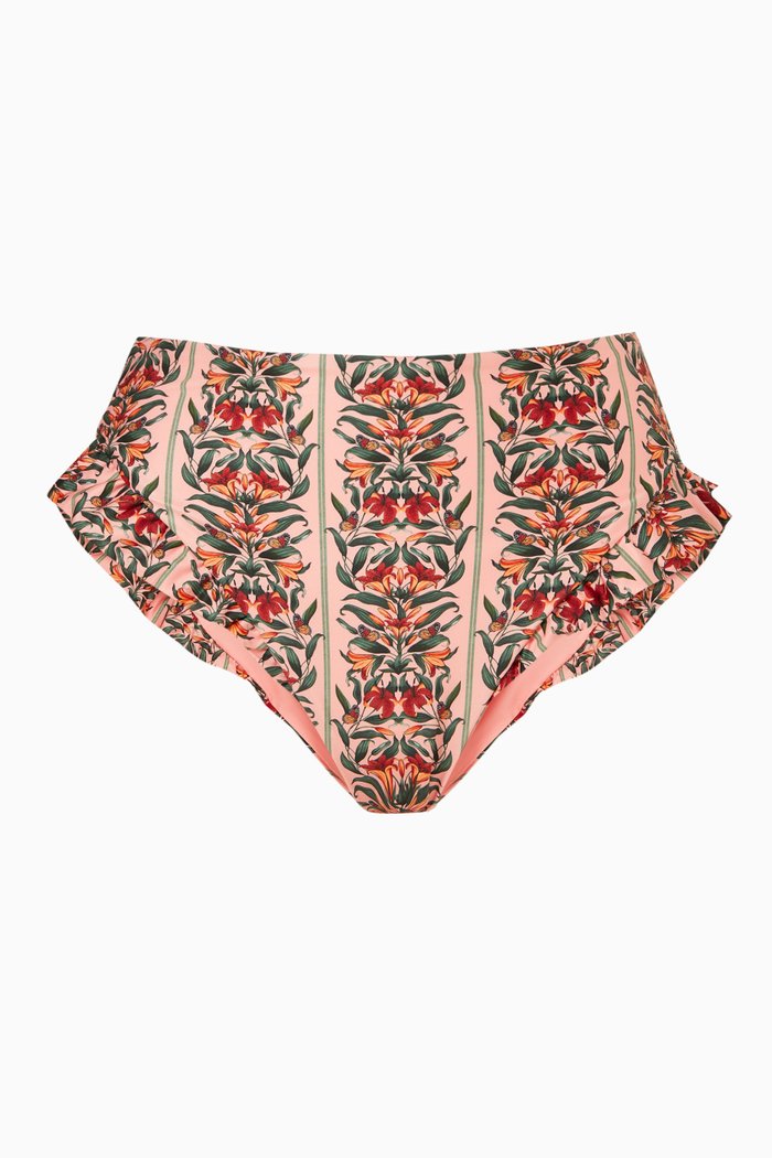 

Jengibre Floral Bikini Bottoms in Recycled Fabric, Pink