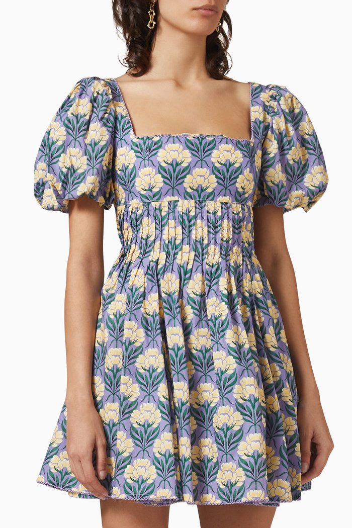 

Caramelo Semilla Otoño Mini Dress in Cotton-poplin, Multicolour
