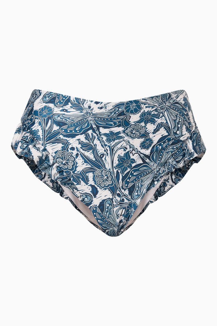 

Jengibre Libélulas Noche Bikini Briefs in Recycled Polyester, Blue