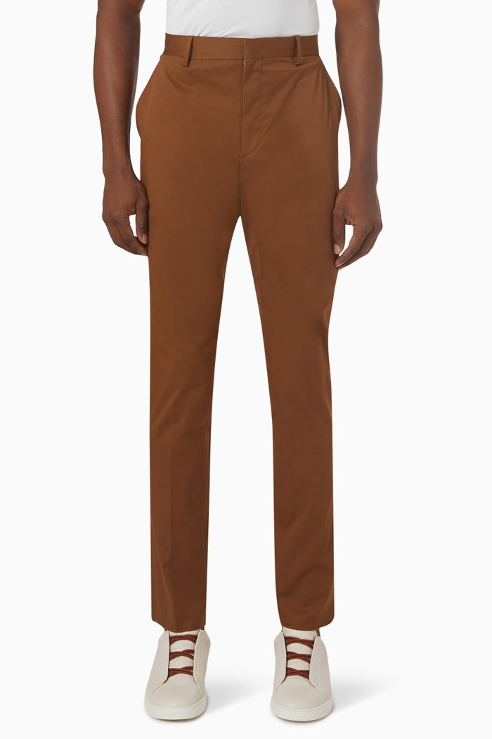 

Tapered-fit Formal Pants, Brown