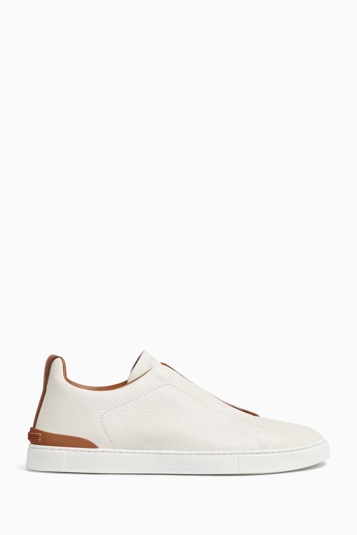 Triple Stitch™ Sneakers in Deerskin Leather, Neutral