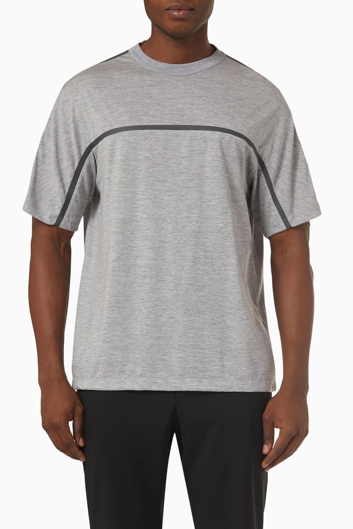 Techmerino™ T-shirt in Merino Wool-blend, Grey
