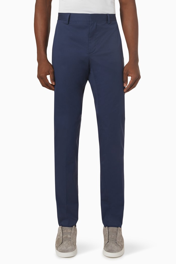 

Tapered-fit Formal Pants, Blue