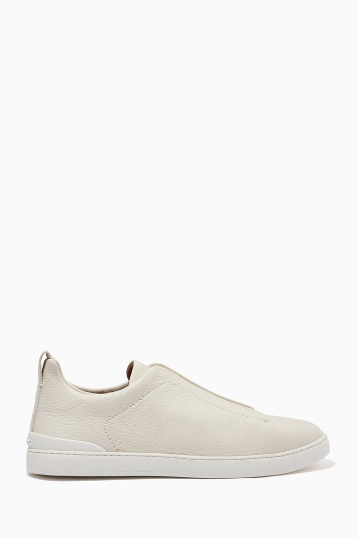 Triple Stitch™ Sneakers in Deerskin Leather, Neutral