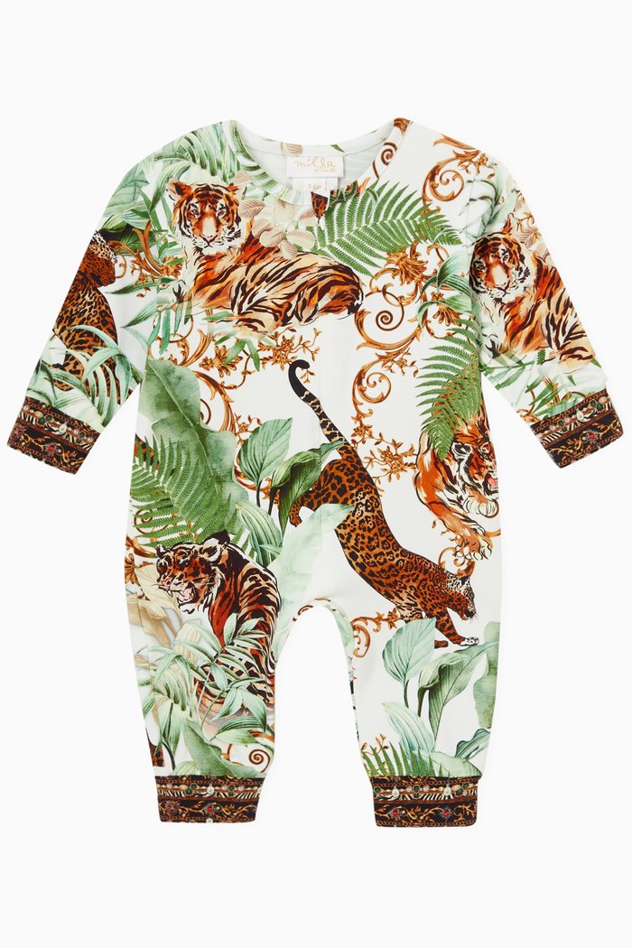 

Tiger Trap Onesie in Cotton, Multicolour