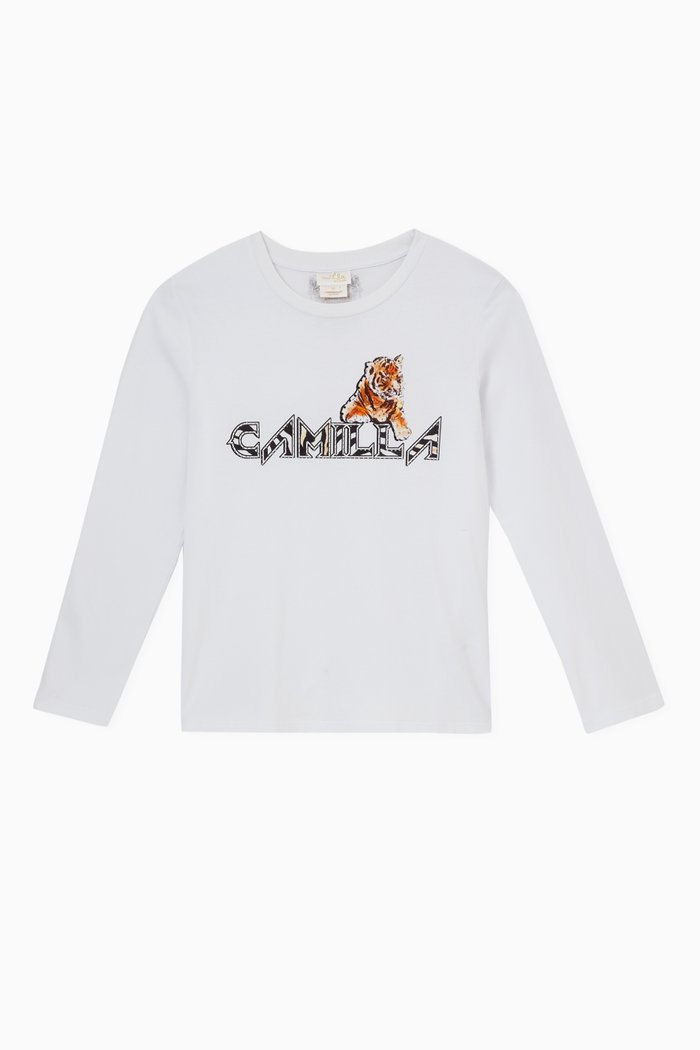 

Tiger Logo T-shirt in Cotton, Multicolour