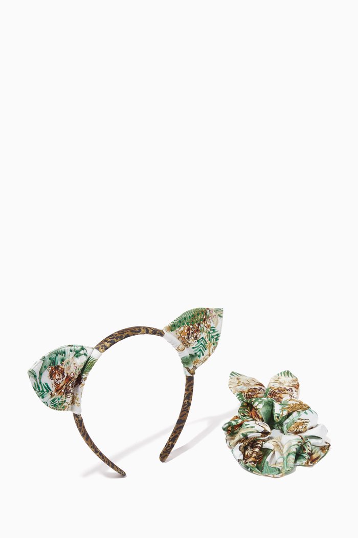 

Headband & Scrunchie Set in Polyester, Multicolour