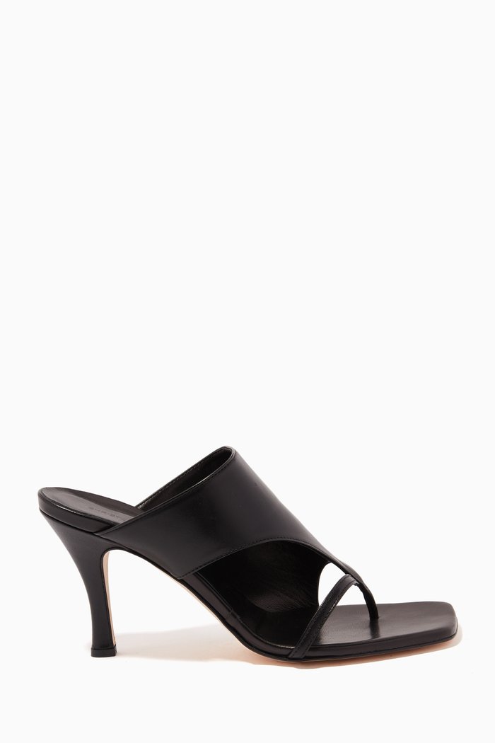

Binx 80 Mule Sandals in Nappa Leather, Black