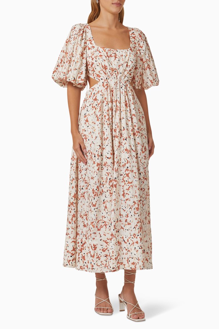 

Roseville Midi Dress in Viscose, White