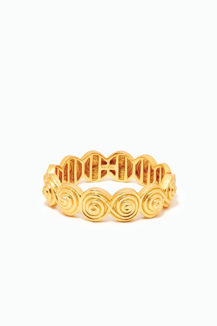 

Paralia Spiral Cuff Bracelet in 24kt Gold-plated Brass