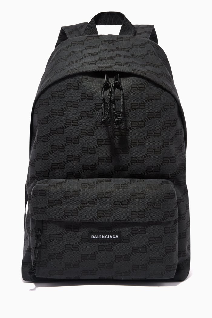 

Explorer Backpack in BB Monogram Coated Canvas, Black