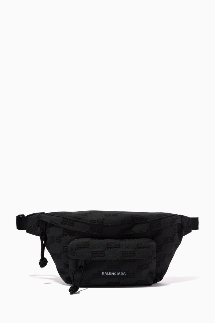 Everyday Belt Bag in BB Monogram Canvas, Black