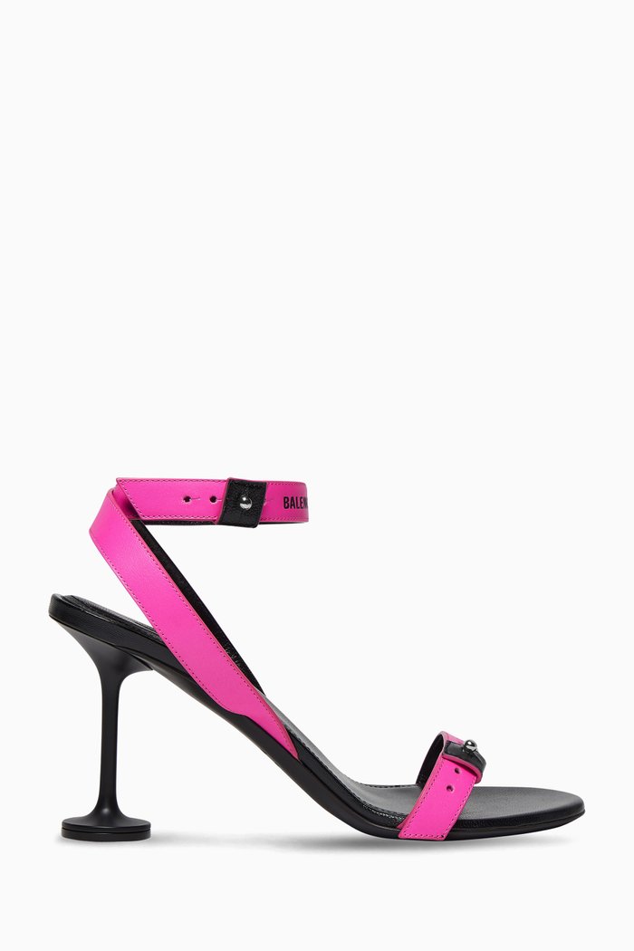 

Afterhour 90 Sandal in Smooth Calfskin, Pink