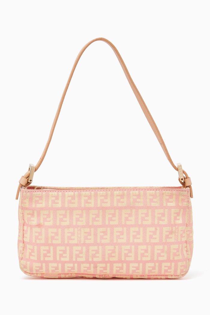 

Shoulder Bag in Zucchino Canvas, Pink