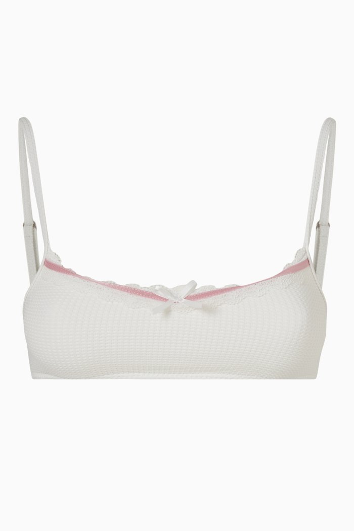

x Gigi Hadid Dallas Thermal Bikini Top, White