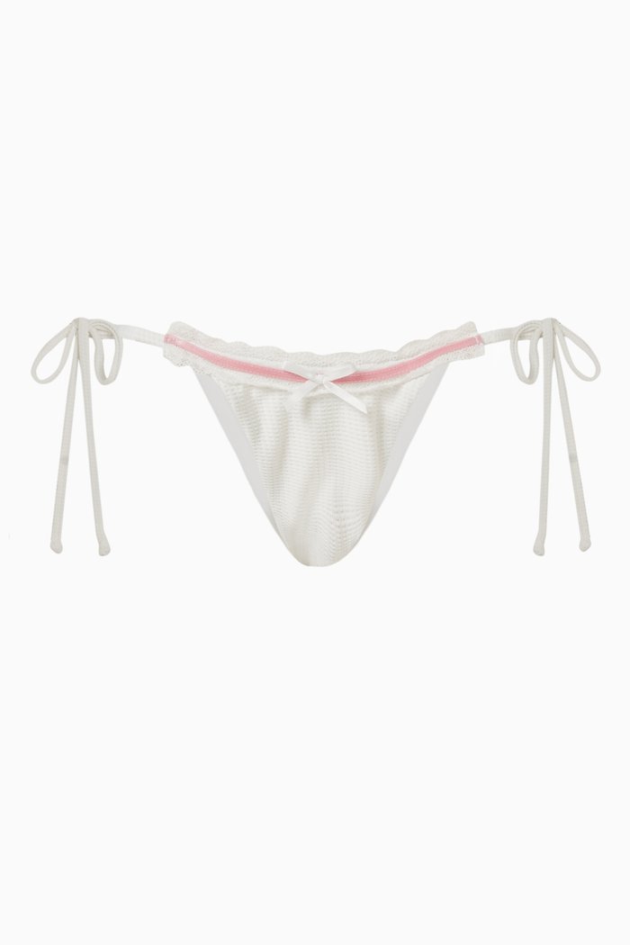 

x Gigi Hadid Mackenzie Thermal Bikini Bottoms, White