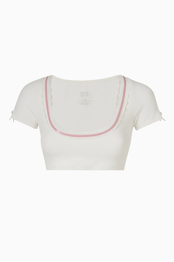 

x Gigi Hadid Lucky Thermal Crop Bikini Top, White