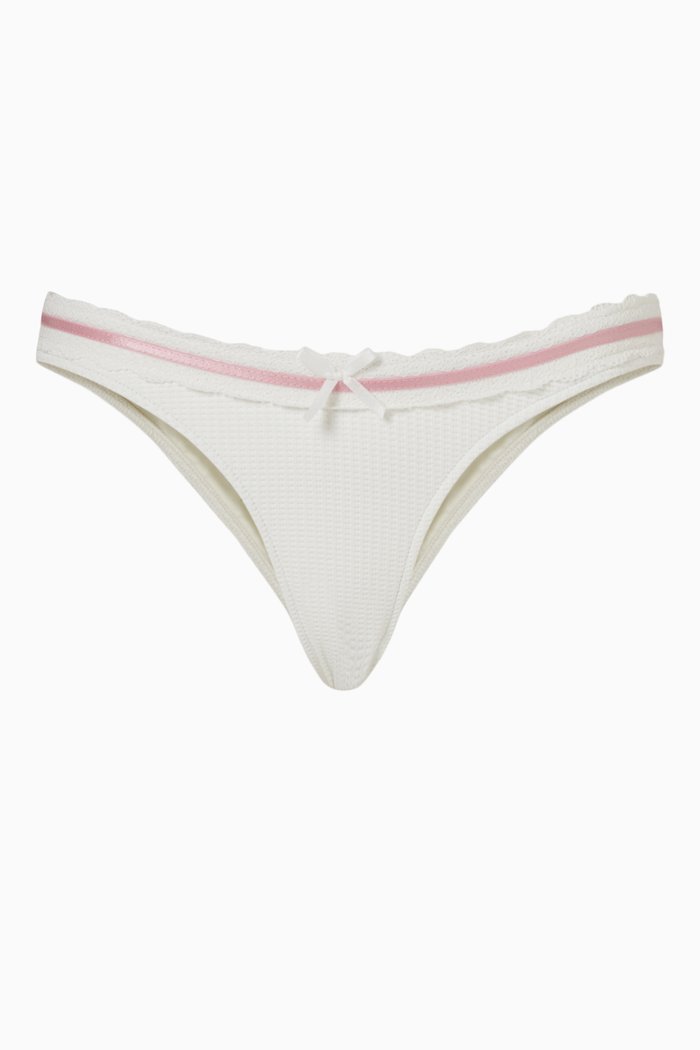 x Gigi Hadid Katarina Thermal Bikini Bottoms, White