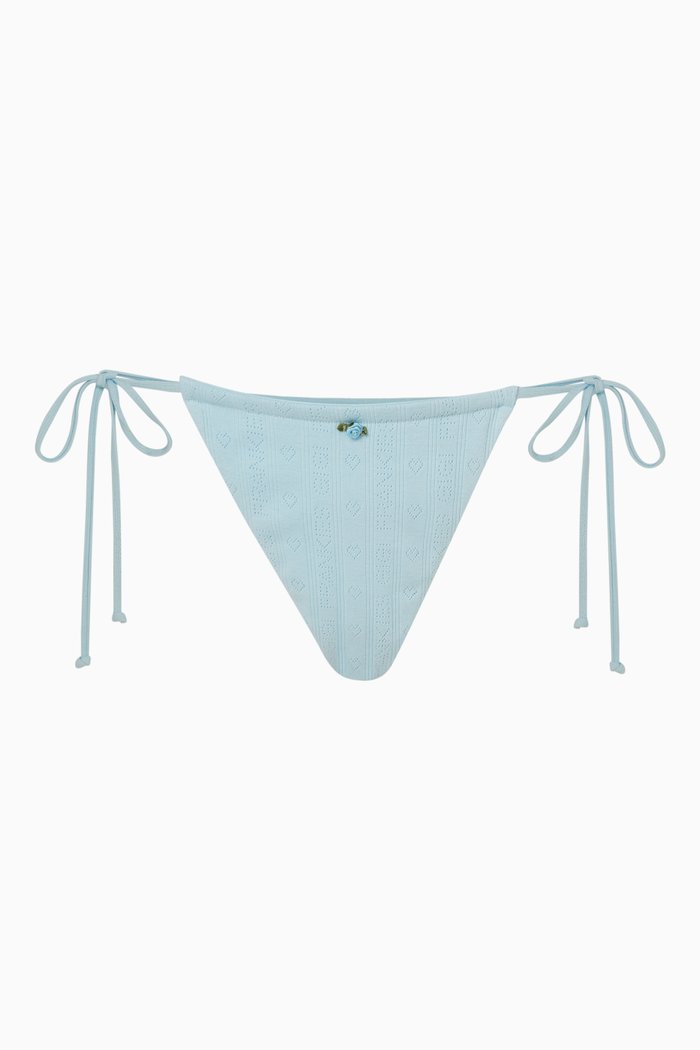 

x Gigi Hadid Tia Bikini Bottoms in Cotton Pointelle, Blue