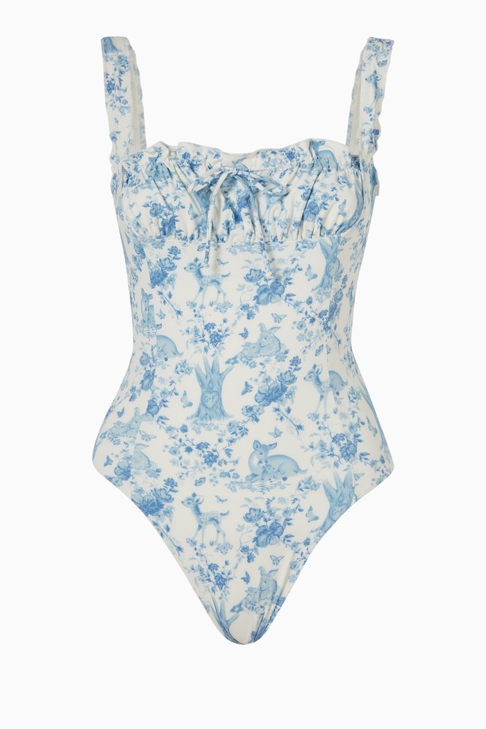 

x Gigi Hadid Fawn One-piece Swimsuit, Blue
