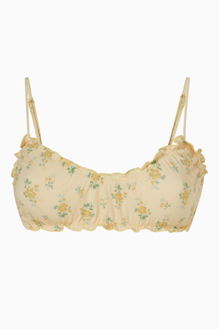 

x Gigi Hadid Arabelle Floral Bikini Top, Yellow