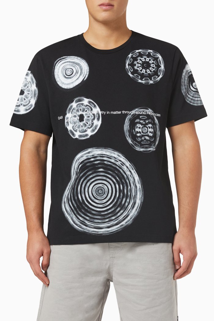 

Vibrations Regular Fit T-shirt in Cotton-jersey, Black