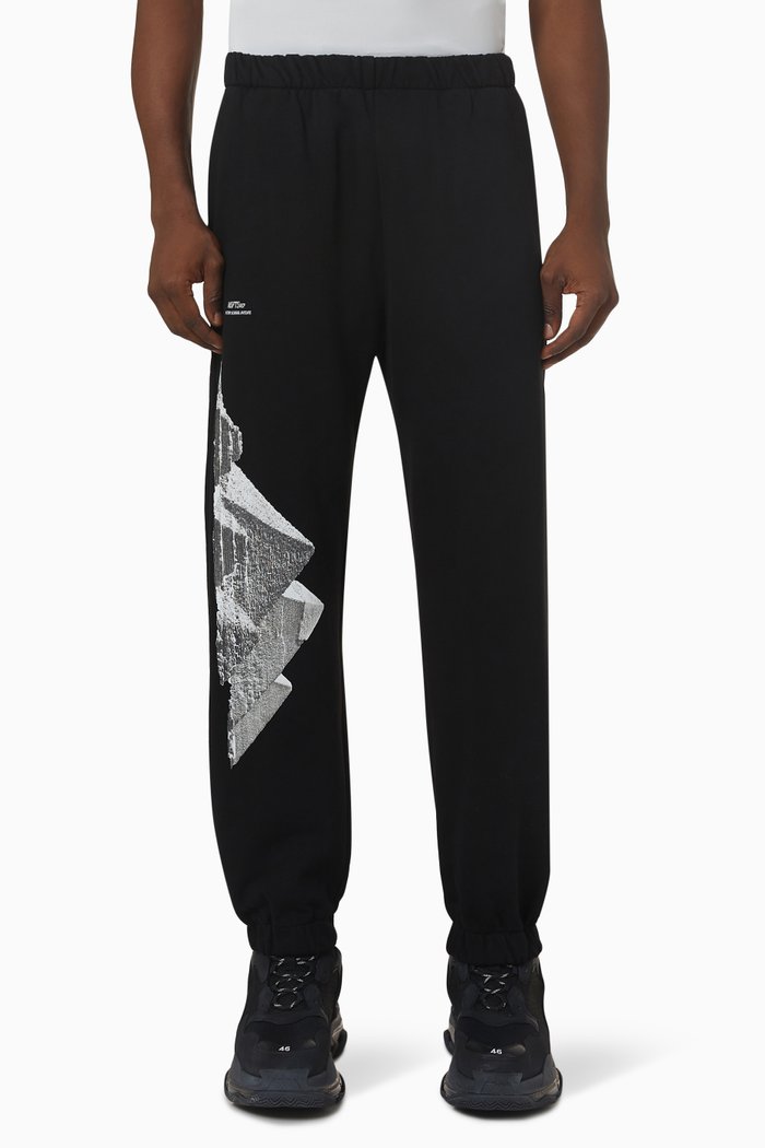 

Mystery School Sweatpants in Cotton-fleece, Black