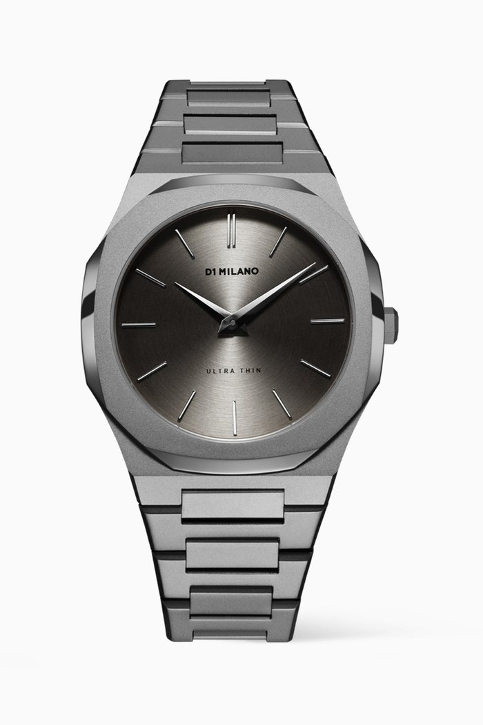 

Anthracite Ultra Thin Monoblock Watch, 40mm, Grey