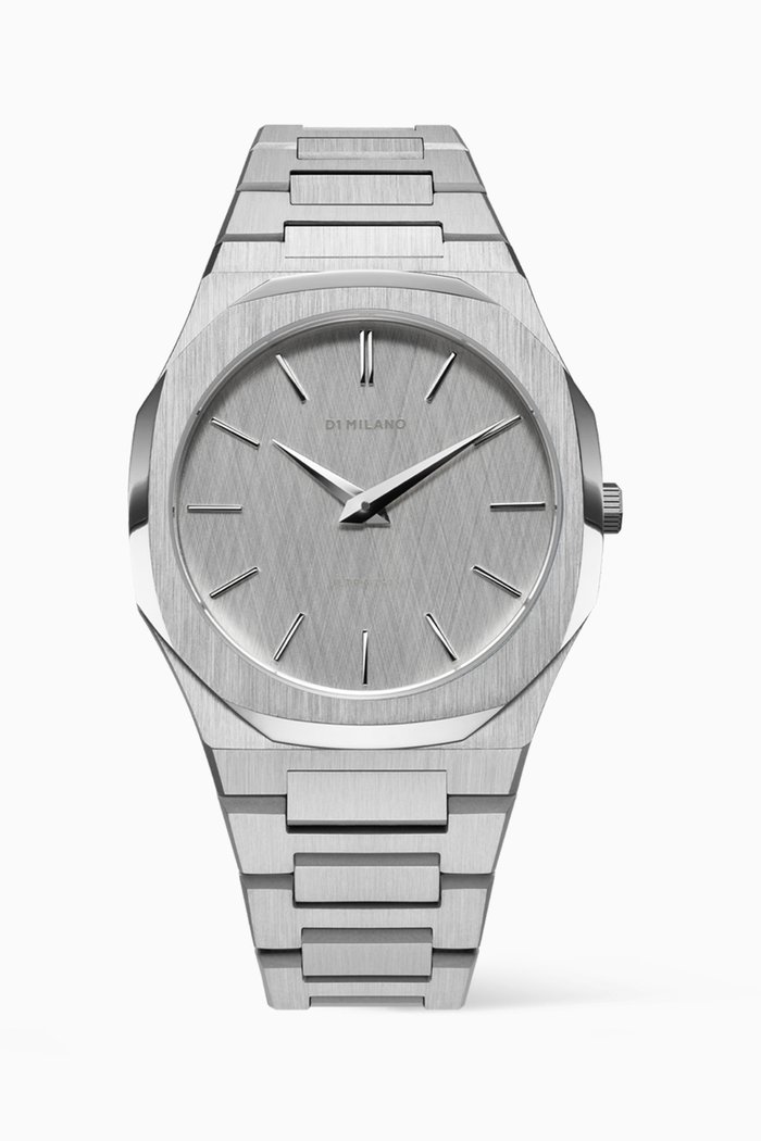 

Linen Ultra Thin Bracelet Watch, 40mm, Silver