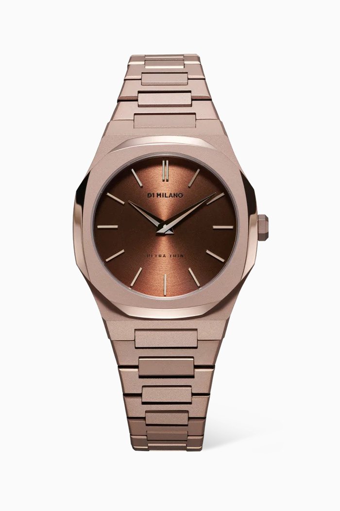 Chocolatino Ultra Thin Bracelet Watch, 34mm, Brown