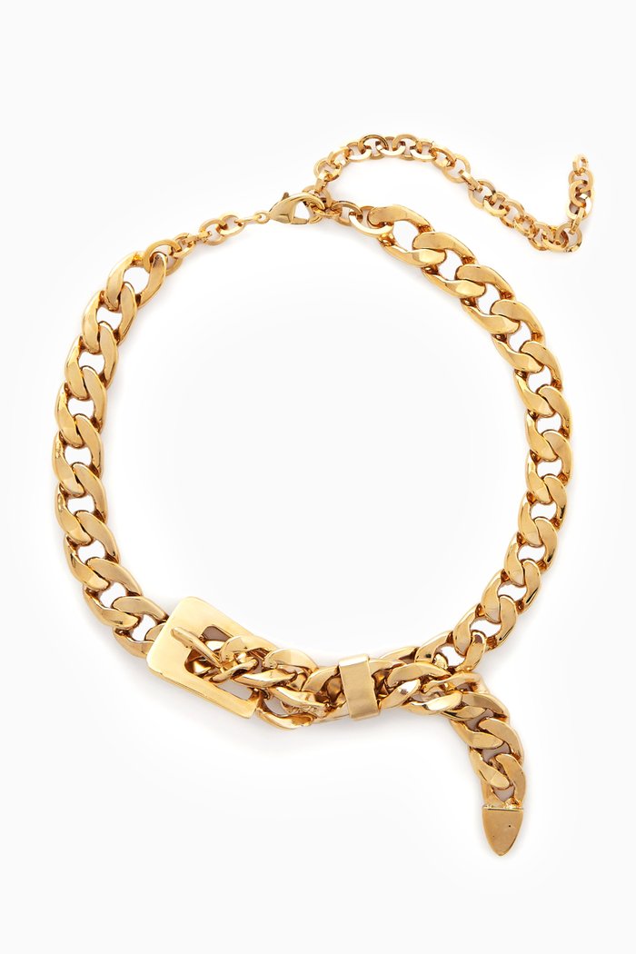 

Buckle Chain Choker in Gold-tone Brass