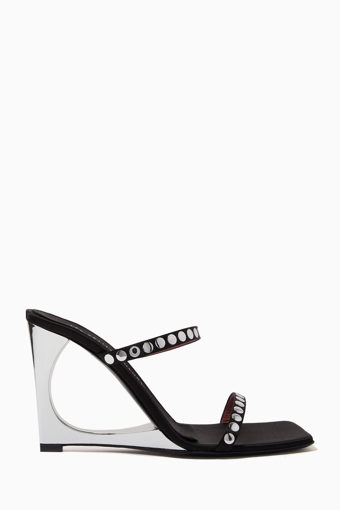 

Lucas 100 Sandals in Satin, Black